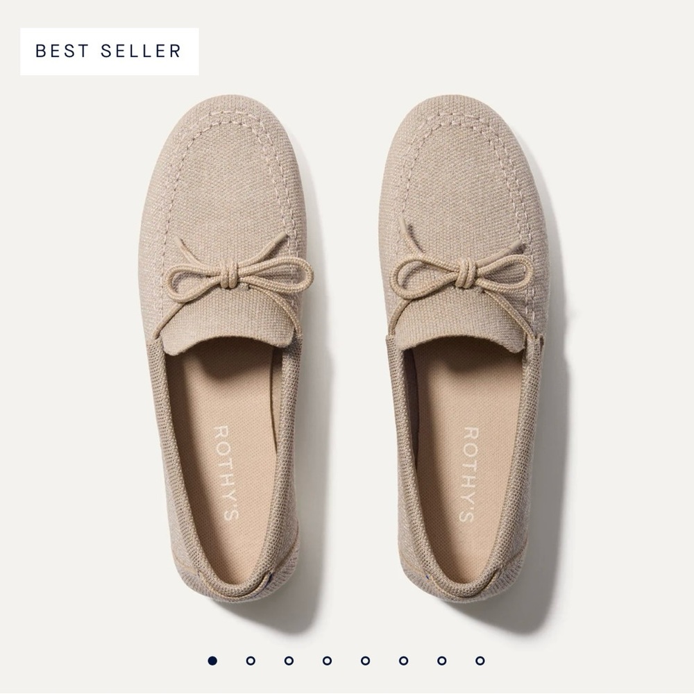 Rothy's Shimmery Sand Boat Shoe W 8.5